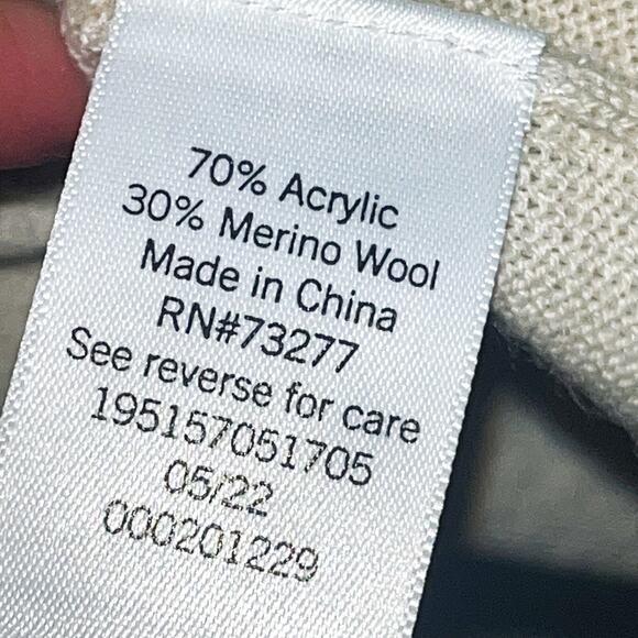 APT.9 Mens Merino Wool Blend Sweater - Brown Cream Tan Argyle, Size XL Tall - Picture 4 of 5